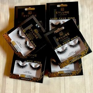 EYLURE LONDON RUBY FAUX MINK eyelashes w/adhesive. Lot of 6 boxes